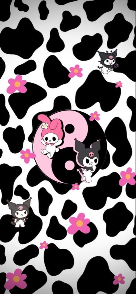 Fondo de pantalla de Hello Kitty y Kuromi