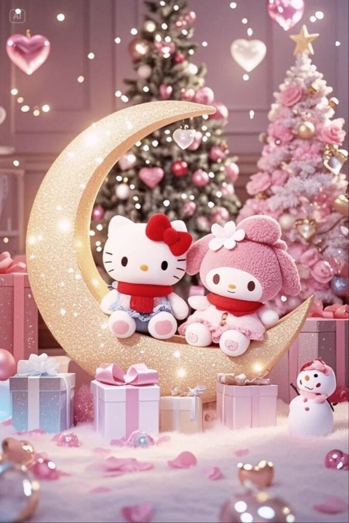 Fondo de pantalla de Hello Kitty y Kuromi