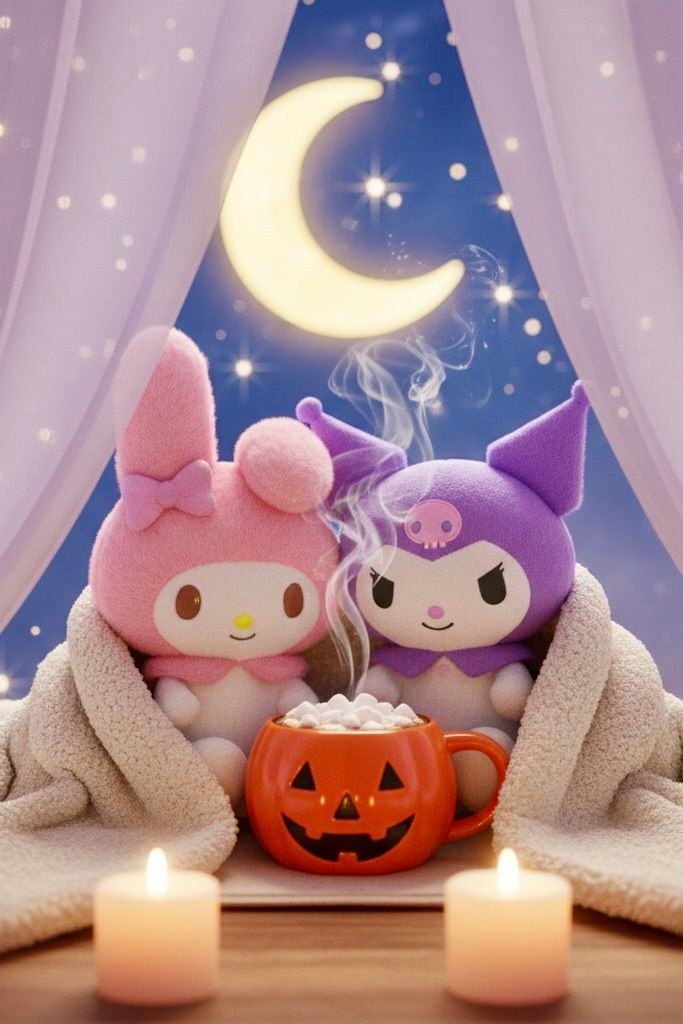 Fondo de pantalla de Hello Kitty y Kuromi