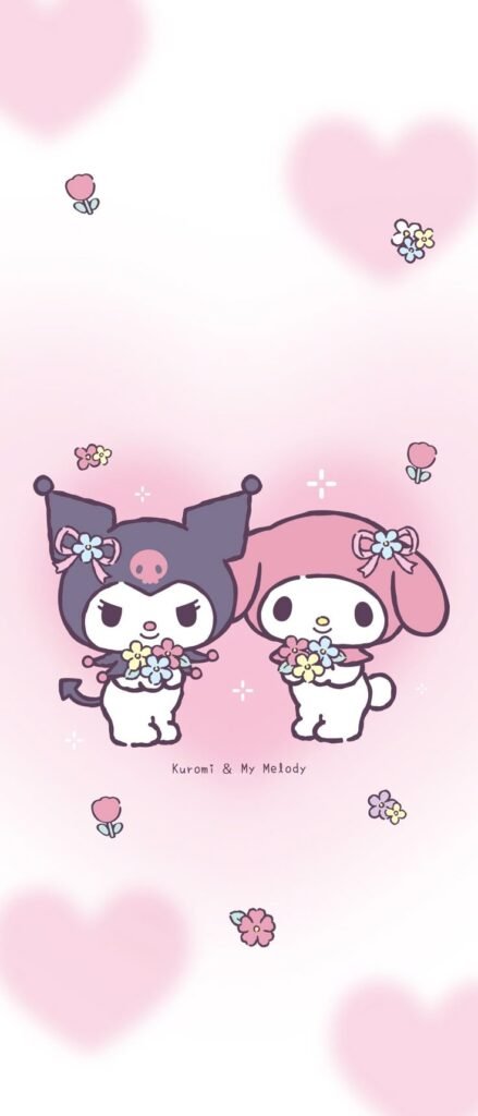 Fondo de pantalla de Hello Kitty y Kuromi